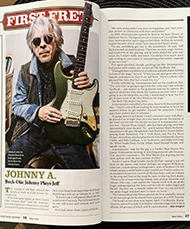 vintage guitar magazine Johnny plays Jeff